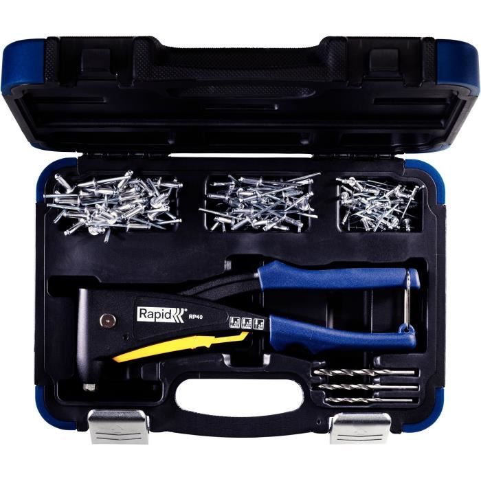 Pince RP40 Multi coffret 250 rivets + forets - RAPiD - 5001127
