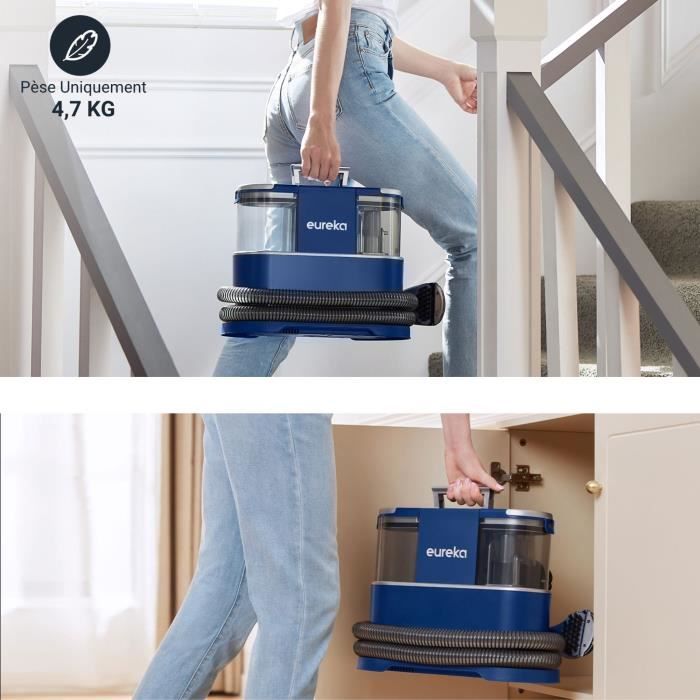 EUREKA NEY100 - Nettoyeur Canapé Tissu - 12500Pa - Aspirateur Nettoyeur de canapé, Tapis, Voiture - Réservoir d'Eau 1.5 L