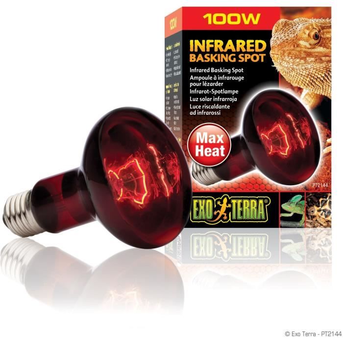 Ampoule chauffante pour terrarium - EXO TERRA - Basking Spot - Chaleur infrarouge - 100W
