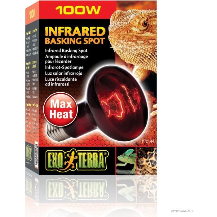 Ampoule chauffante pour terrarium - EXO TERRA - Basking Spot - Chaleur infrarouge - 100W