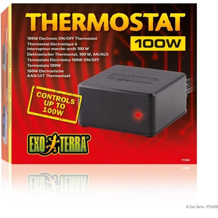 Thermostat électronique pour terrarium - EXO TERRA - Interrupteur marche-arret - 100W