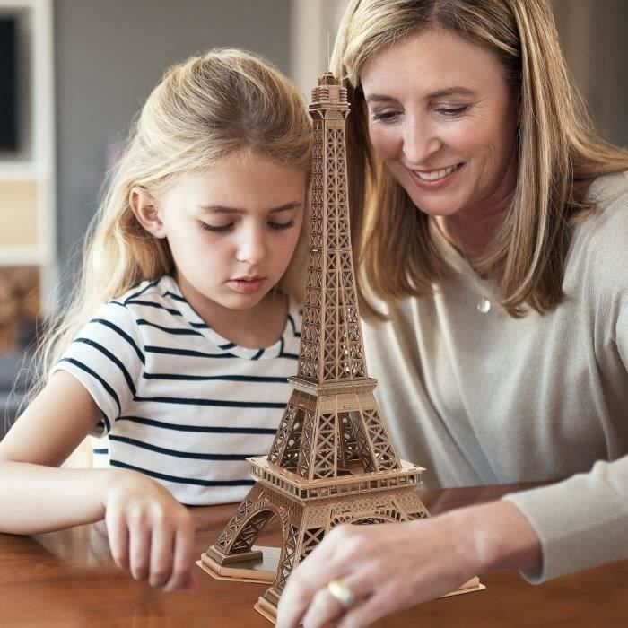 Puzzle 3D - Tour Eiffel - Jeu de construction - EXPLORA - 80 pieces - Des 8 ans