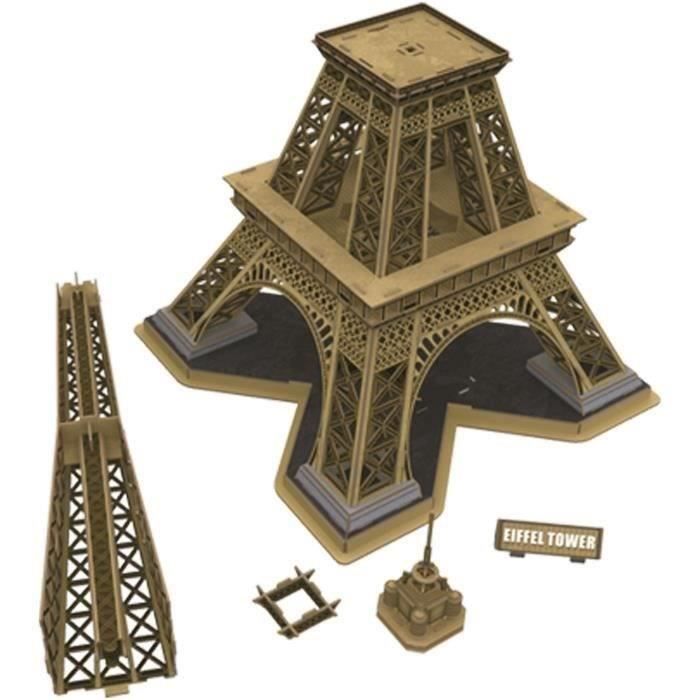 Puzzle 3D - Tour Eiffel - Jeu de construction - EXPLORA - 80 pieces - Des 8 ans