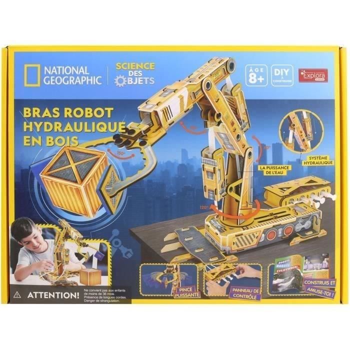 Maquette 3D NATIONAL GEOGRAPHIC - EXPLORA - Engin de Chantier Pince Hydraulique - 56x37 cm - Des 8 ans