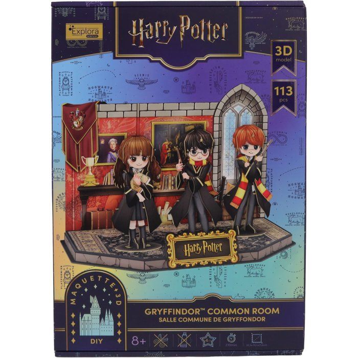Puzzle 3D - Salle commune Gryffondor - EXPLORA - 540315 - Licence Harry Potter - 127 pieces - Des 8 ans