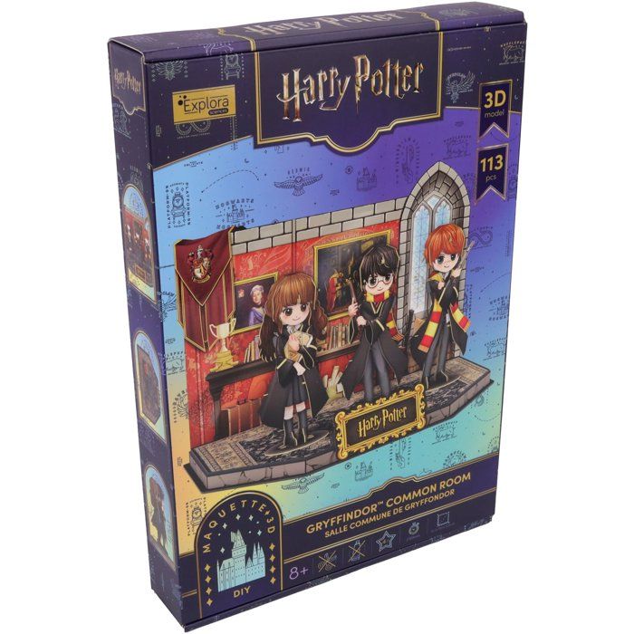 Puzzle 3D - Salle commune Gryffondor - EXPLORA - 540315 - Licence Harry Potter - 127 pieces - Des 8 ans