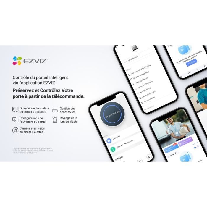 Kit moteur de portail coulissant - EZVIZ - HG2 600 Pro - Connecté - Jusqu'a 600 kg