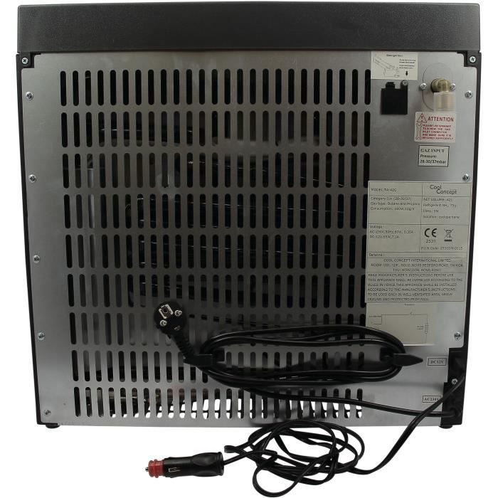 Glaciere a absorption EZA 42L - Fonctionne au gaz - IdÈale pour les voyages en voiture pendant l'ÈtÈ