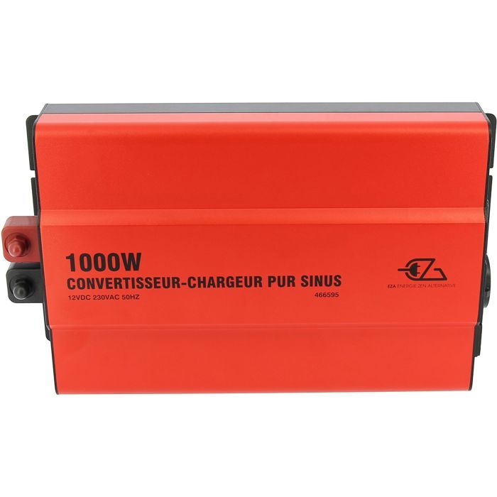 Convertisseur-chargeur - EZA - Pur Sinus 1000 W - Onde sinusoidale pure - Chargeur 20 A - MPS automatique - Commande déportée LED
