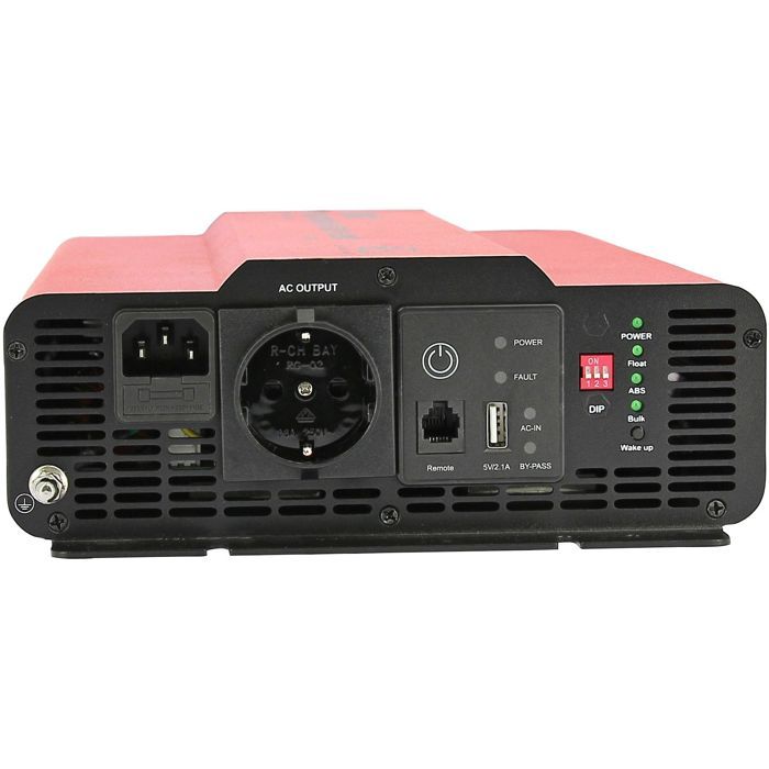Convertisseur-chargeur - EZA - Pur Sinus 2000 W - Onde sinusoidale pure - Chargeur 40 A - MPS automatique - Commande déportée LED