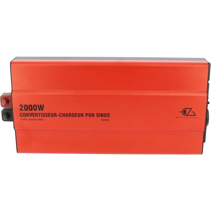 Convertisseur-chargeur - EZA - Pur Sinus 2000 W - Onde sinusoidale pure - Chargeur 40 A - MPS automatique - Commande déportée LED