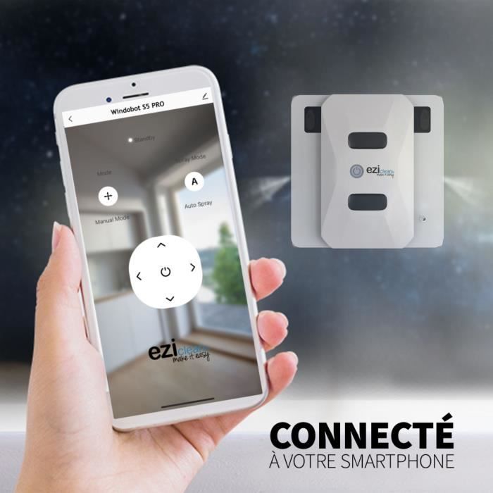 Robot Lave-vitres - EZICLEAN Windobot S5 Pro - 72 W - Blanc
