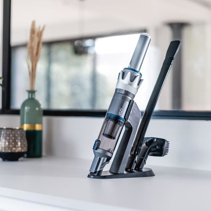 Aspirateur a main convertible - EZICLEAN - BLASTER F130 - 14000 Pa - 120 W - 22 min - 0,1 L - Gris / Bleu