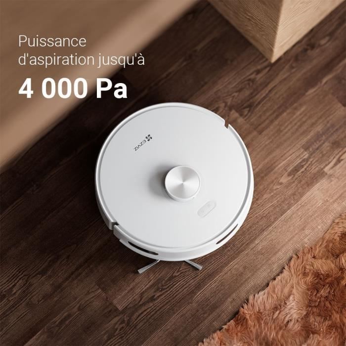 EZVIZ RE5 - Aspirateur Robot Laveur - Puissance 4000 Pa - Navigation LIDAR - Évitement d'obstacles - Détection des tapis