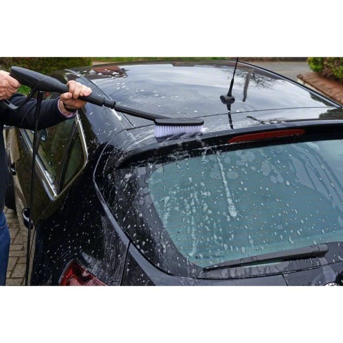 Kit de nettoyage voiture pour nettoyeurs haute pression BOSCH - Brosse de lavage, Tuyau haute pression, Buse a 90°, Chiffon