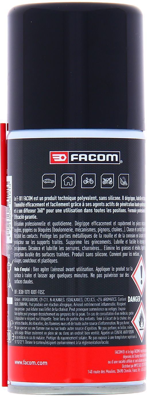 Dégrippant-Lubrifiant Anti-Humidité F-101 - FACOM - Formule Pro+ - Diffuseur - 150 ml