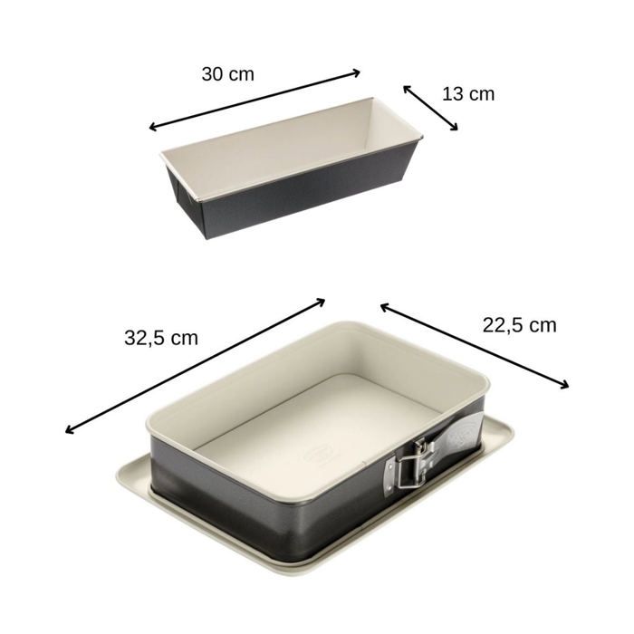 Moule a cake et moule a gâteau rectangulaire - DR oeTKER - Back Trend - 30 cm et 28 x 18 cm