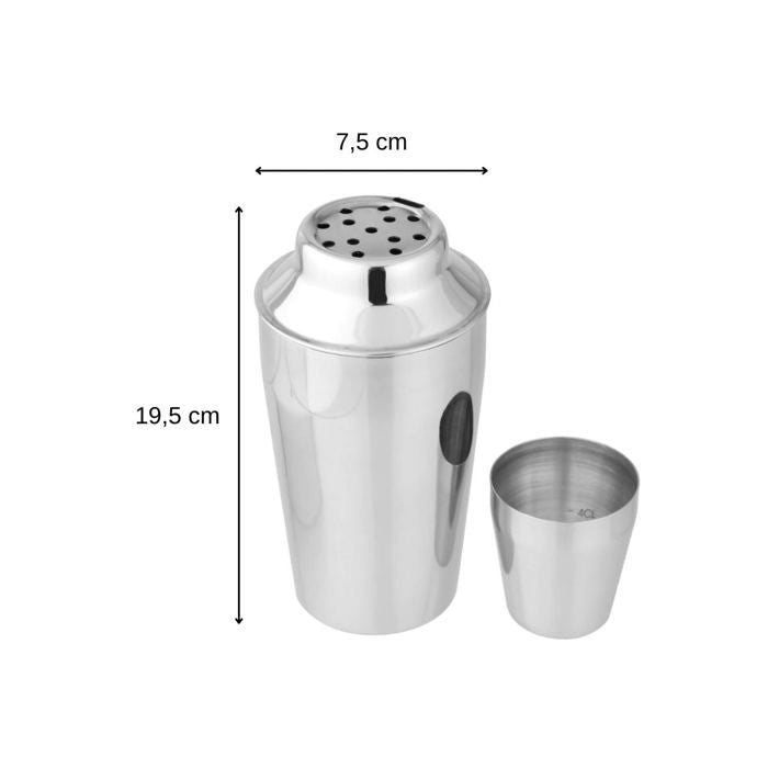 Set Shaker a cocktails en inox 400 ml et doseur a alcool 2 et 4 cl - FACKELMANN - Bar Concept