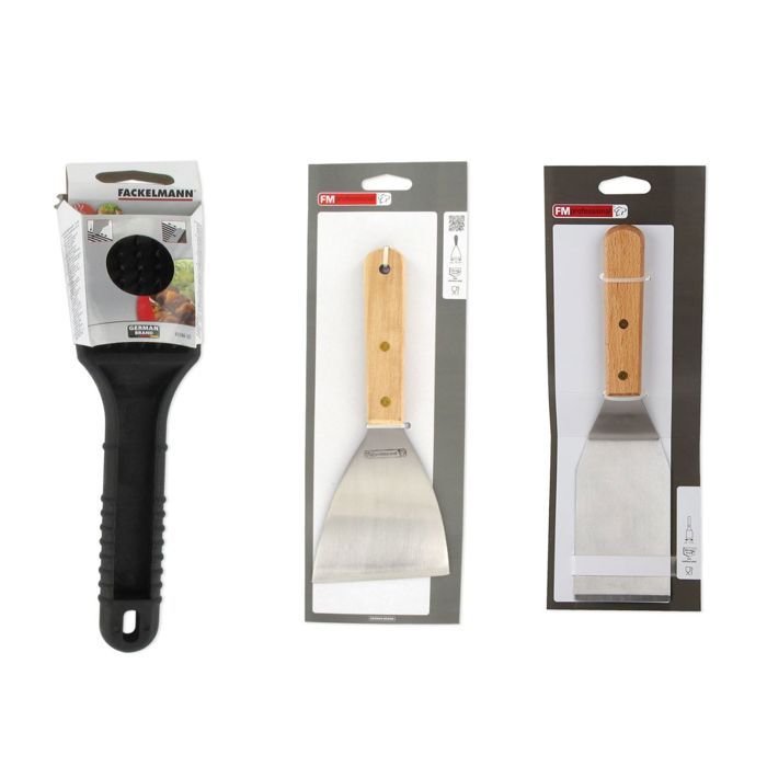 Ensemble 3 ustensiles professionnels - FACKELMANN PROFESIONAL - Pour plancha