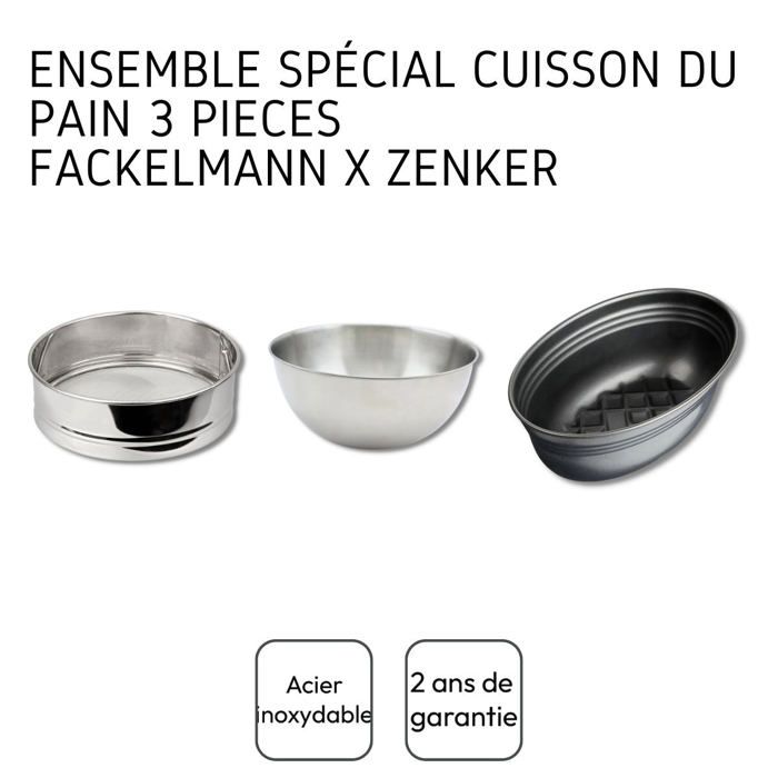Ensemble 3 ustensiles spécial cuisson du pain - FACKELMANN - Zenker