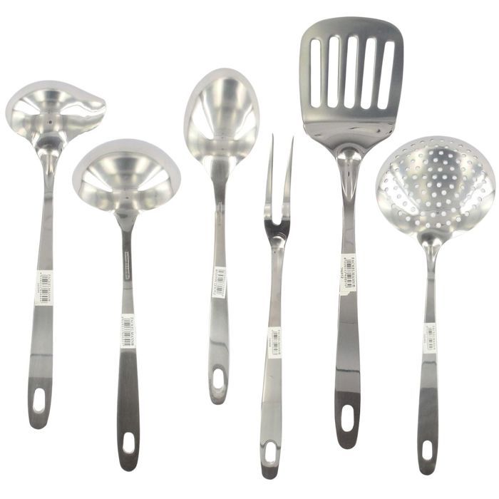 Ensemble ustensiles de cuisine 6 pieces - FACKELMANN - Oxford - Inox