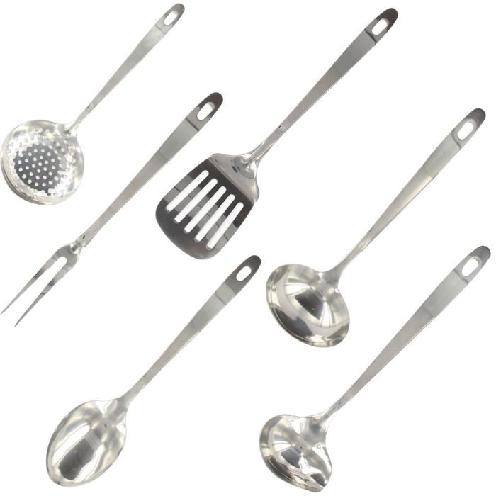 Ensemble ustensiles de cuisine 6 pieces - FACKELMANN - Oxford - Inox