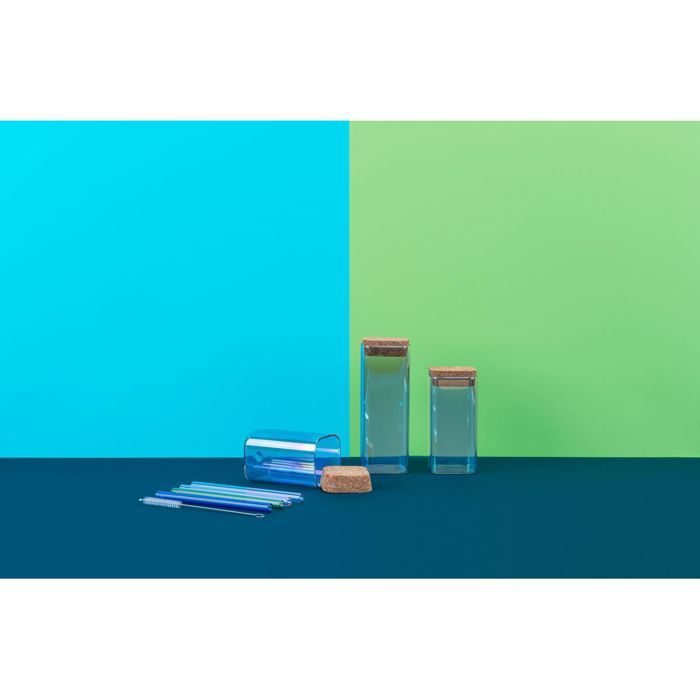 Set de 3 boîtes de conservation en verre avec couvercle - FACKELMANN - Tasty Green - 280, 330 et 450 ml