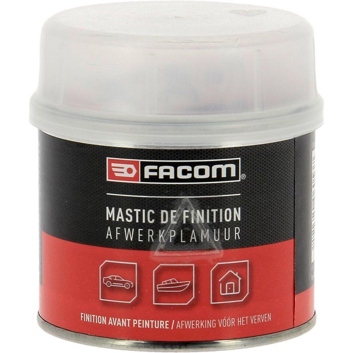 Mastic polyester finition carrosserie avant peinture 250g - FACOM - Facile a appliquer et a poncer - métal, bois, stratifiés, PVC