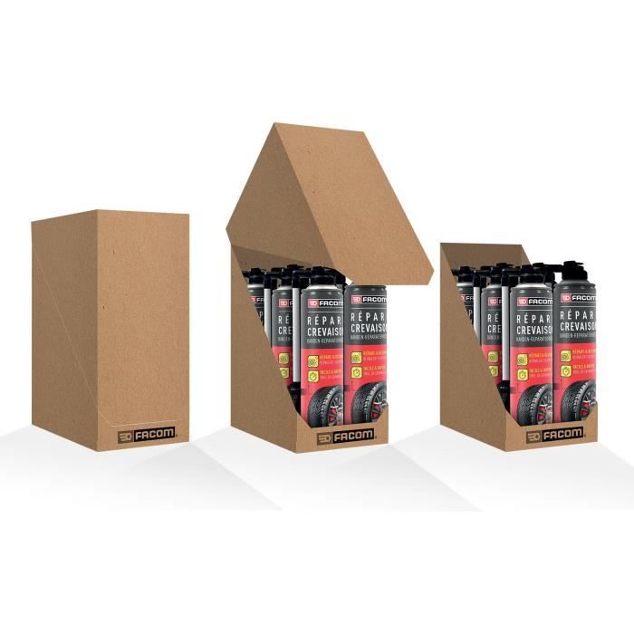 Répare crevaison 400ml - FACOM - sans démontage du pneu jusqu'a 195 mm avec ou sans chambre a air.