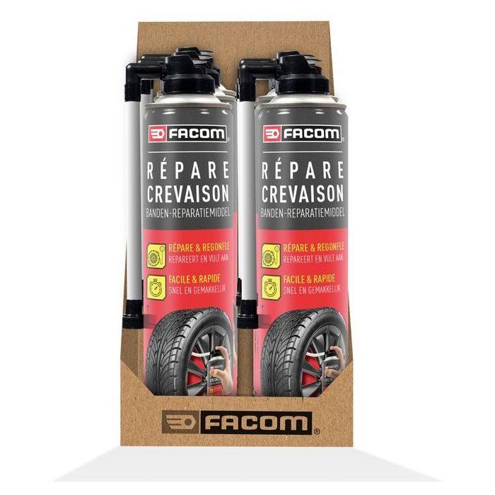 Répare crevaison 400ml - FACOM - sans démontage du pneu jusqu'a 195 mm avec ou sans chambre a air.