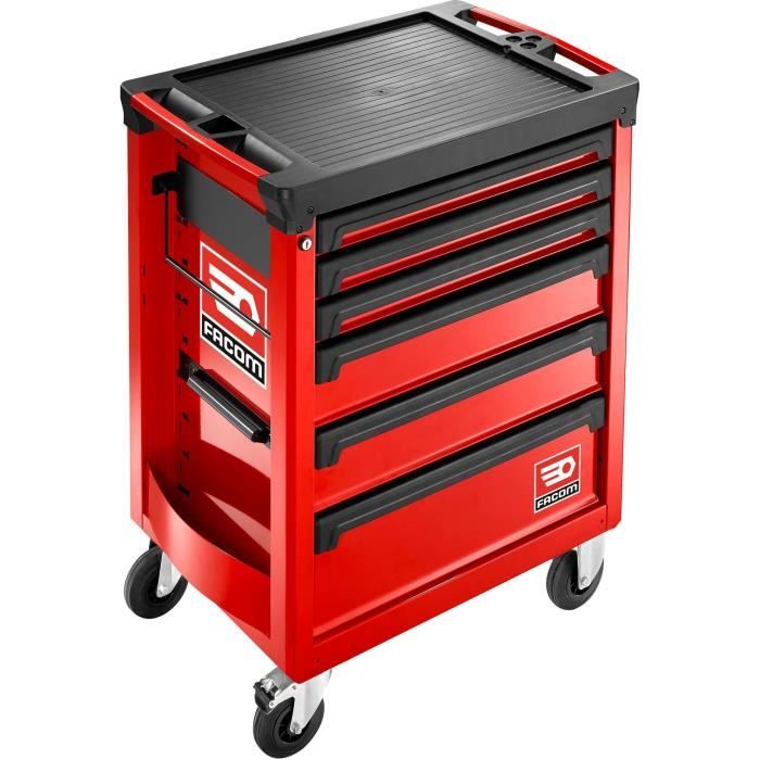 Servante d'atelier vide ROLL FACOM - ROLL.6M3APB - 6 tiroirs - 3 modules par tiroir - Rouge