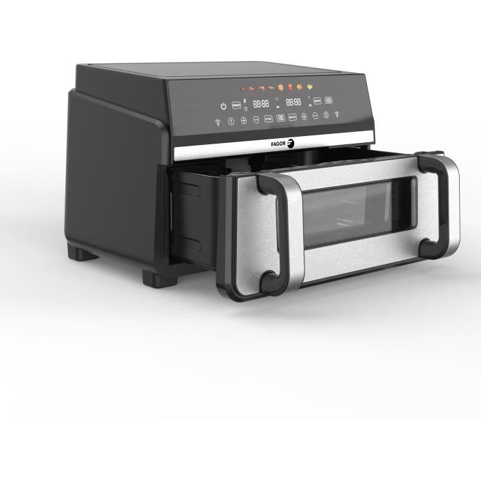 Friteuse sans huile - FAGOR - FG10AF - 11L - 2400W - Double cuve - Ecran digital - 8 programmes - Airfryer famille