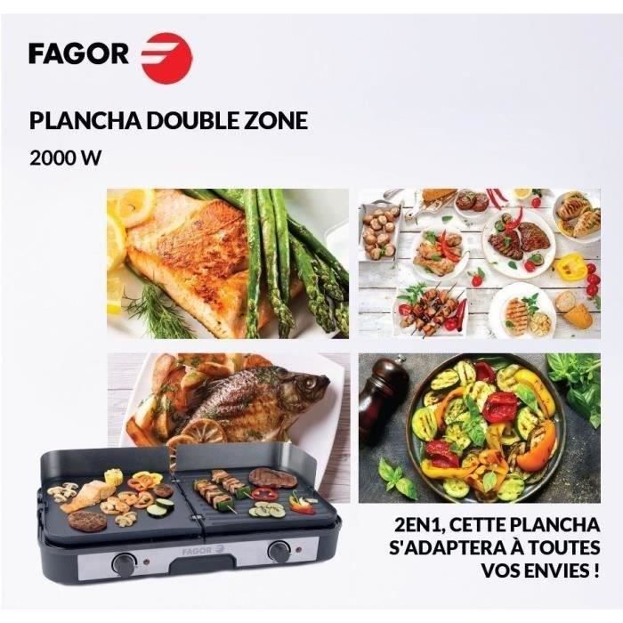 Plancha Èlectrique - FAGOR - FG823 - Plancha Inox Extra Large - 2000 W