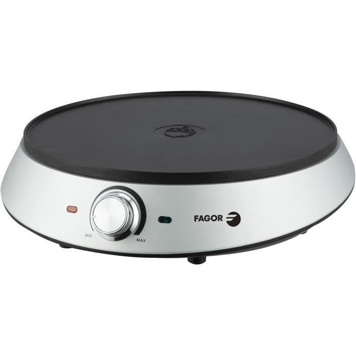 Crepiere Èlectrique - FAGOR - FGC240 - 1200 W - Diametre : 30 cm - Revetement anti-adhÈrent - Gris