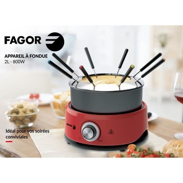 Appareil a fondue - FAGOR - FGF800 - 8 personnes - CapacitÈ : 1.6L - Thermostat rÈglable