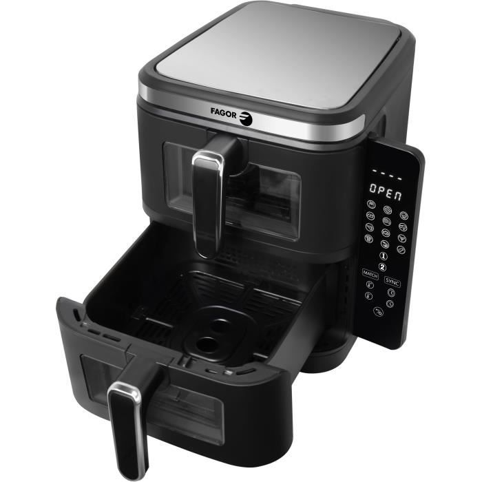 Friteuse sans huile FAGOR - Airfryer FGD11 - Capacité 11L - Double cuves 5,5 L - 12 programmes de cuisson - 2800W