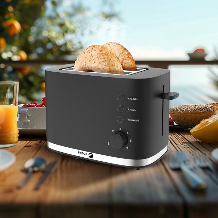 Grill Pain - FAGOR - FG250 - 4 fonctions : Bagel, RÈchauffage, Annulation, DÈcongÈlation