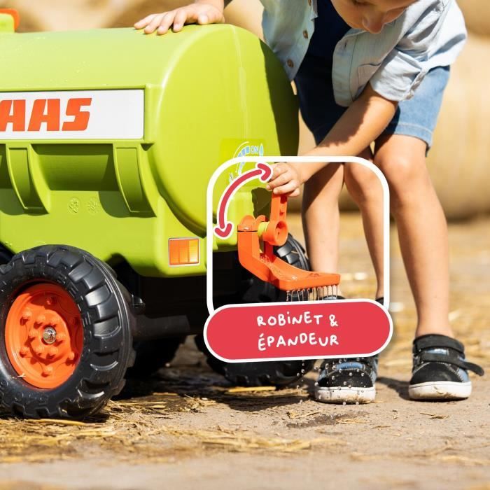 Remorque Citerne Claas - FALK - Capacité 30L - Vert - Adaptable avec les tracteurs FALK 3-7 ans - 100% Fabriqué en France