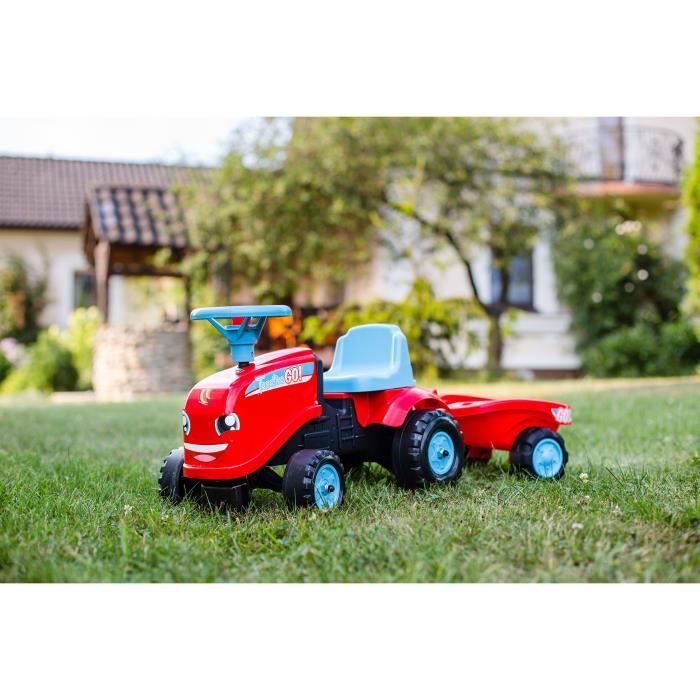 Porteur avec remorque - FALK - Tractor Go! - Des 12 mois - 100% Fabriqué en France - 40% de plastique recyclé