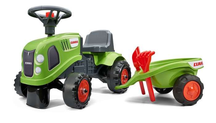 Porteur tracteur Claas avec remorque et accessoires - FALK - Des 12 mois - 100% fabriqué en France - 40% plastique recyclé