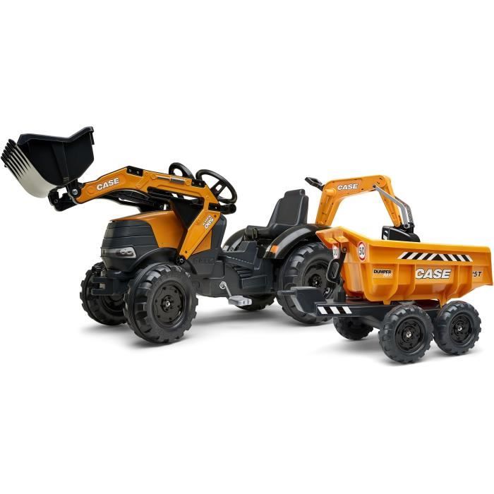 Tractopelle a pÈdales - FALK - Case CE - Des 3 ans - 100% FabriquÈ en France - 50% de plastique recyclÈ