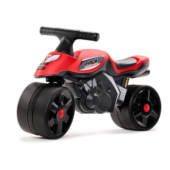 Porteur Baby Moto Falk Racing Team - Draisienne - Larges roues - Rouge - 40% de plastique recyclé - FALK