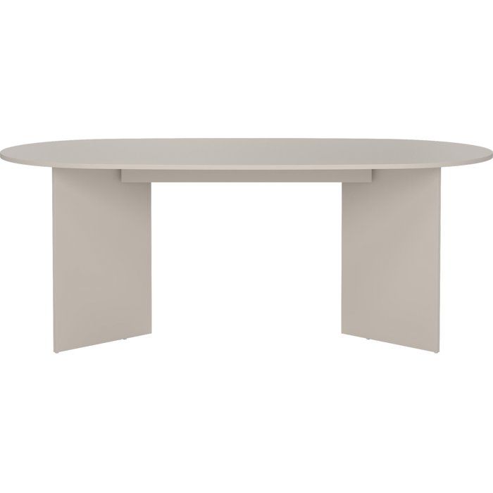 Table a manger FAMILY Forme ovale Finition beige cachemire 6 places 200 x 100 x 76 cm