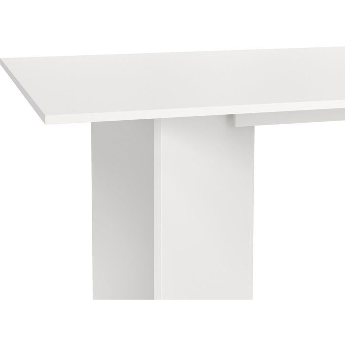 Table a manger FAMILY Forme rectangulaire Finition blanc mat 6 personnes 200 x 90 x 76 cm