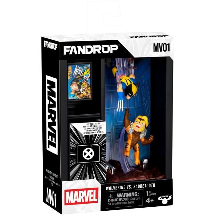Figurine - FANDROP x STAR WARS - Wolverine vs Dents-de-Sabre - Vitrine avec scene culte + mini affiche - 18 cm