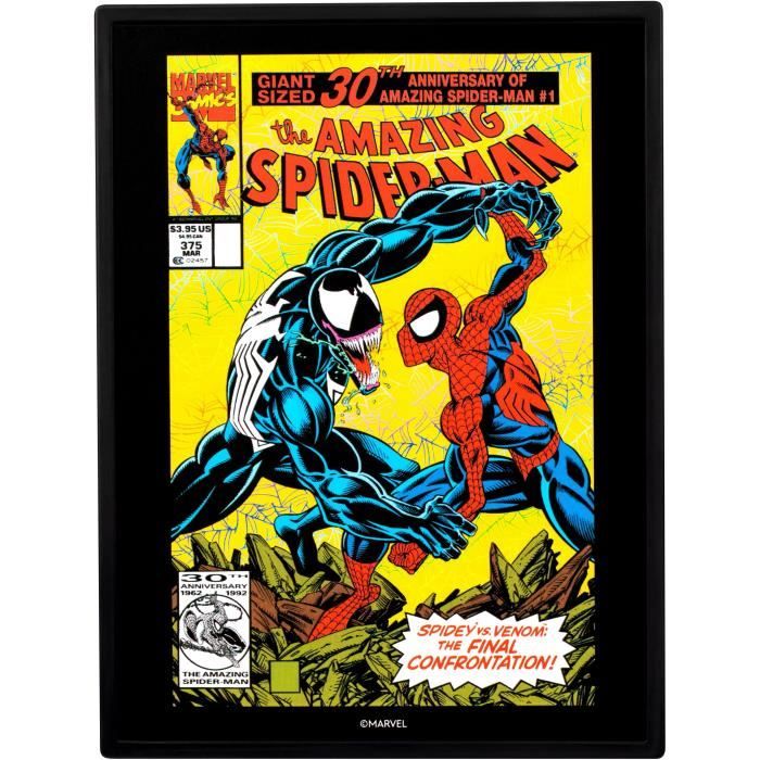 Figurine - FANDROP x STAR WARS - Spider-Man vs Venom - Vitrine avec scene culte + mini affiche - 18 cm
