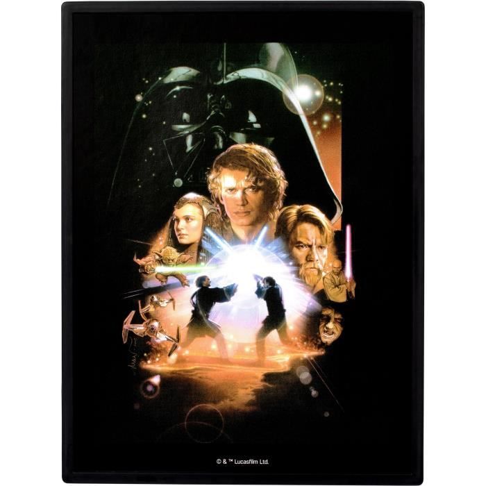 Figurine - FANDROP x STAR WARS - Obi-Wan vs Anakin - Vitrine avec scene culte + mini affiche - 18 cm