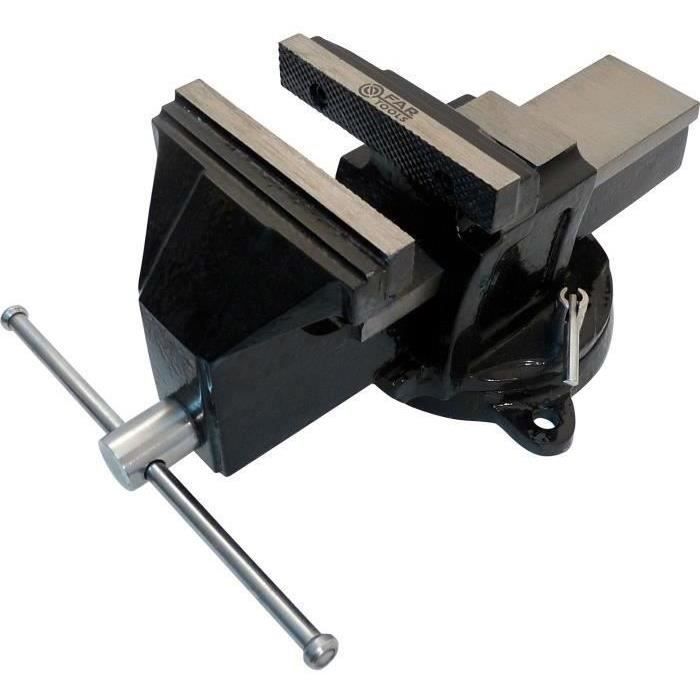 Etau en fonte a base rotative - FARTOOLS PRO - ETO 150 - Ouverture 135mm - Gris