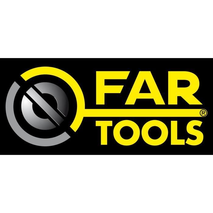 Brosse fibre synthétique et lamelles abrasives - FARTOOLS - Ř120mm/L100mm - Grain A240/A120