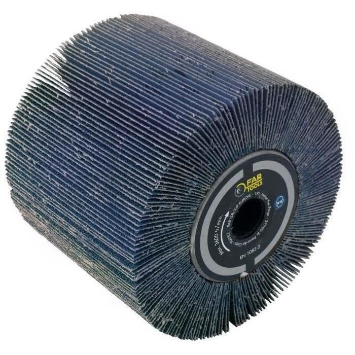 Brosse a lamelles abrasives - FARTOOLS - A120 Ř120mm/L100mm - Oxyde de zirconium grain 120